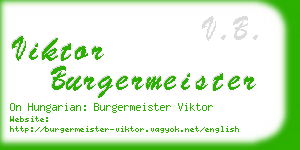 viktor burgermeister business card
